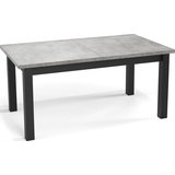 WFL GROUP Moderner Rechteckiger Ausziehbarer Esstisch - Platzsparend - Schwarze Holzbeine - 120 bis 160 cm - Hergestellt in EU - 120 x 67 cm - Grau Beton