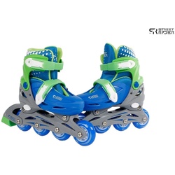 Van Manen Inlineskates Kids Globe Street Rider Inlineskates grÃ1⁄4n / blau, verstellbar von