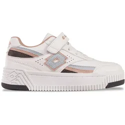 Sneaker LOTTO, Kinder, Gr. 28, blau (weiß, leuchtendesblau), Synthetik, mehrfarbig, sportlich, Schuhe, - in harmonischer Farbgebung