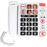 Swissvoice Xtra 1110 Schnurgebundenes Seniorentelefon Foto-Tasten, Freisprechen, inkl. Notrufsender,