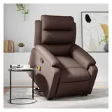 vidaXL Massagesessel mit Aufstehhilfe Braun Kunstleder