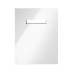 TECElux Betätigungsplatte 9650000 Glas weiss, Taste weiß, manuelle Betätigung