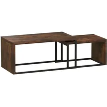 Okwish Couchtisch-Set Braun Holz 90 x 48 x 42 cm