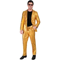 W WIDMANN MILANO Party Fashion - Party Anzug Herren, Set mit Jackett und Hose, 80er Jahre Kostüm für Karneval und Festival