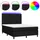 vidaXL Boxspringbett mit Matratze & LED Schwarz 140x200 cm Stoff1467706