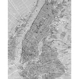 KOMAR Vliestapete »NYC Map«, 200x250 cm (Breite x Höhe), Vliestapete, 100 cm Bahnbreite, grau