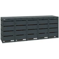 Mbox24 Mülltonnenbox Classic, Metall, für 5 Mülltonnen bis 120