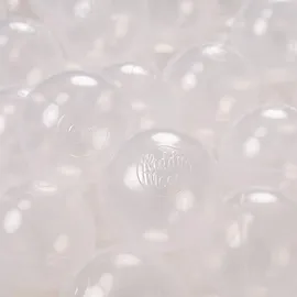 KiddyMoon 100 ∅ 6Cm Kinder Bälle Für Bällebad Spielbälle Baby Plastikbälle Made In EU, Transparent