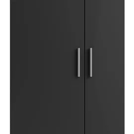 VCM ebuy24 Kleiderschrank 2 Türen mattschwarz.