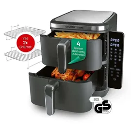 GOURMETmaxx FryUp Vertikale Doppelkammer Grau 15471