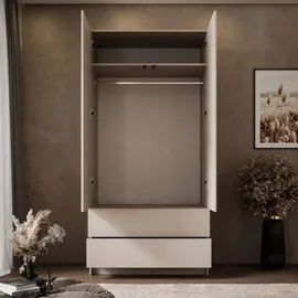 lookway Drehtürenschrank Aurel Kaschmir 100 x 210 x 57 cm Beige