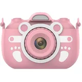 AYUNJIE WiFi Niedliche Anti-Fall Kinder Digitalkamera vorne und hinten HD Dual-Kamera Kinder Geschenk Spielzeug, 3,0 Zoll IPS Touch Scree 36MP 1080P HD Kinder Kamera (Rosa)