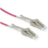 Roline LWL-Kabel 50/125μm OM4, LC/LC, Low-Loss-Stecker für hohe Dichte, violett, 7 m
