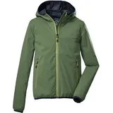 KILLTEC Jungen 2-Lagen-Funktionsjacke/Outdoorjacke mit Kapuze, packbar KOS 230 BYS JCKT; naturgrün, 152, 39648-000