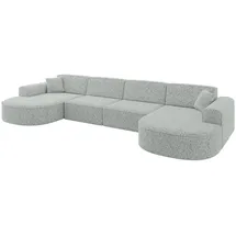 altdecor Eckcouch Samt 6-Sitzer Grün