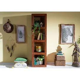 MASSIVMOEBEL24.DE CUBUS Bücherregal 48 x 35 x 174 cm Braun