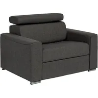 Vente-unique - Schlafsessel mit Matratze - Liegefläche 70 cm - Matratze 14 cm - Stoff - Grau - vizir