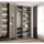 abiks möbel Drehtürenschrank COMO 120 x 245,5 x 40 cm Schwarz