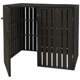 Mendler WPC-Mülltonnenverkleidung HWC-J28 140 x 115 cm schwarz