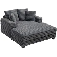 Homcom Schlafsofa, Grau, Kunststoff, 2-Sitzer, Füllung: Schaumstoff,Schaumstoff,Taschenfederkern, 134x89x151 cm, Wohnzimmer, Sofas & Couches, Schlafsofas