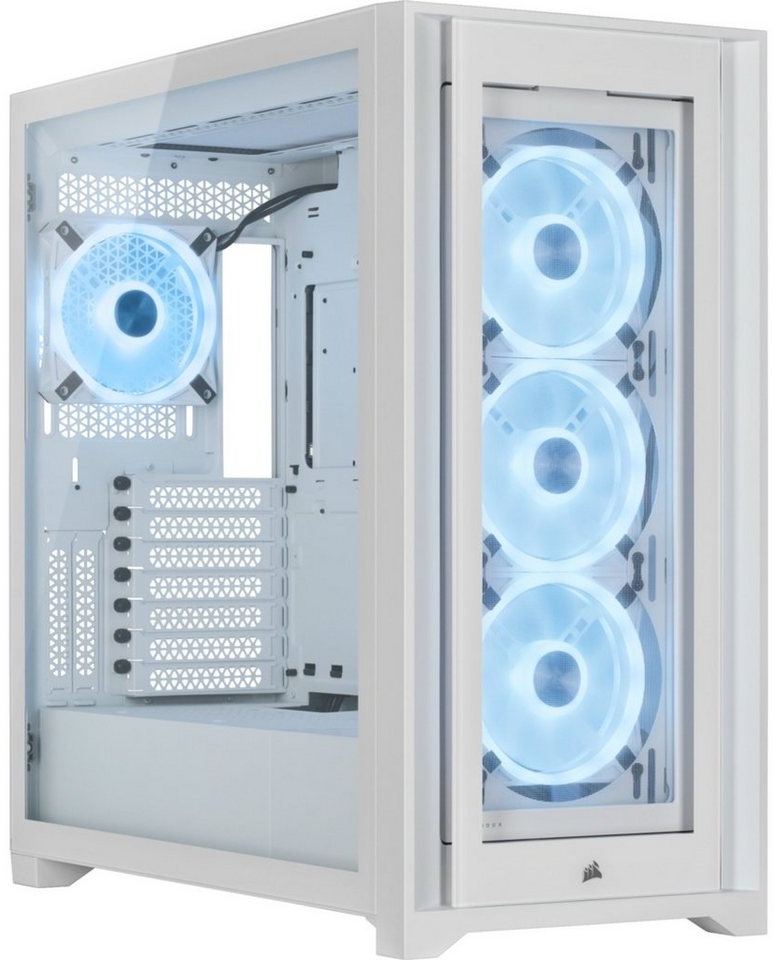 Corsair PC-Gehäuse Corsair iCUE 5000X RGB QL Edition, Tower-Gehäuse weiß