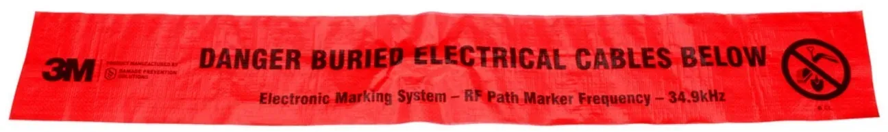 3M Electronic Marking System (EMS) Gefahrenwarnband 7902, rot, 152 mm, Strom, 152 m, 1 Packung/Verpackungseinheit