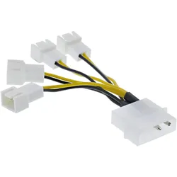 InLine Lüfter Adapterkabel - 4x Lüfter 3pol. an 13,34cm (5,25")