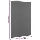 vidaXL Insektenschutz Fenster 80 x 120 cm Braun