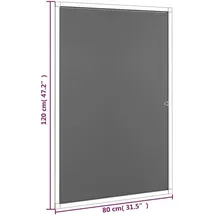 vidaXL Insektenschutz Fenster 80 x 120 cm Braun