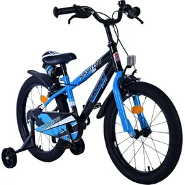 Volare Kinderfahrrad Rocky Fahrrad für Jungen 18 Zoll Blau Schwarz