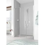Kermi PEGA Pendeltür mit Festfeld PE PFR/L 1850 BV: 1750-1800 Silber Hochglanz ESG klar Clean
