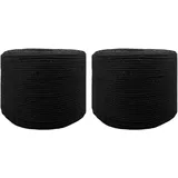 vidaXL Seil 2 pcs Schwarz Baumwolle
