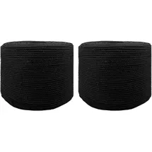 vidaXL Seil 2 pcs Schwarz Baumwolle