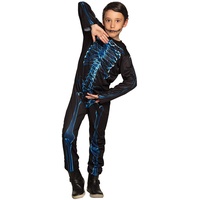 com-four® Skelett-Kostüm für Kinder - Halloween-Kostüm Mr. X-ray - Faschingskostüm für Kinder - Kostüm für Jungen und Mädchen - 116 cm (116cm)