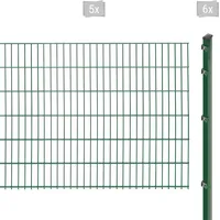 Arvotec Doppelstabmattenzaun »EXCLUSIVE 123 zum Einbetonieren«, Zaunhöhe 123 cm, Zaunlänge 2 - 60 m 86095545-0 dunkelgrün H/L: 123 cm x 10 m