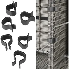 Tectake tectake® Rattan Lounge mit Aluminiumgestell wetterfest und UV-beständig, mit Sicherheitsglasplatte