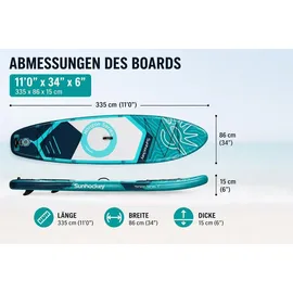 Coil SUP Board Set 335 x 86 x 15 cm Blau