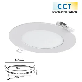 Mundotec LED Panel 9 W rund Kunststoff