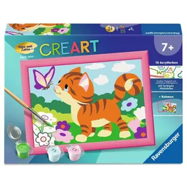 Ravensburger Malen nach Zahlen Kätzchen im Garten 1 St. Silber