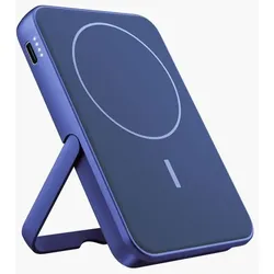 5000 mAh Powerbank USB Typ-C Kabelloses Laden  Wireless Magnetic (Blau) 