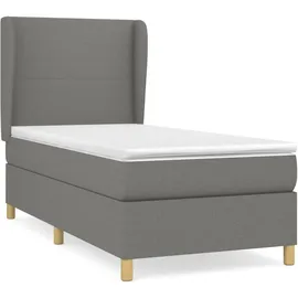 vidaXL Boxspringbett 100 x 200 cm Dunkelgrau