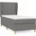 vidaXL Boxspringbett 100 x 200 cm Dunkelgrau