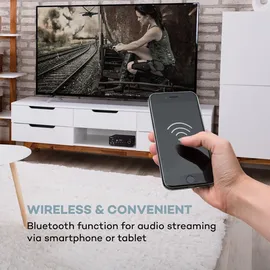 Auna AMP-2 DG Stereo-Hifi-Verstärker 2x50W RMS BT/USB opt. & coax. Dig-In Schwarz