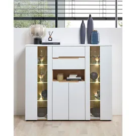 Innostyle Memphis Highboard 145 x 127 x 38 cm Weiß