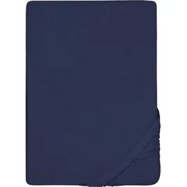 biberna 0012344 Frottee-Stretch 180 x 200 - 200 x 200 cm marine
