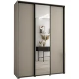 abiks möbel Schwebetürenschrank Dakota 180 x 235,2 x 45 cm Schwarz
