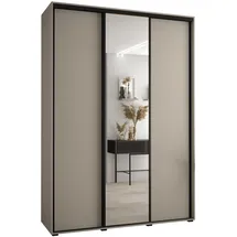 abiks möbel Schwebetürenschrank Dakota 180 x 235,2 x 45 cm Schwarz