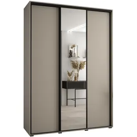 abiks möbel Schwebetürenschrank Dakota 180 x 235,2 x 45 cm Schwarz