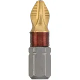 KWB 2 x Bits 25 mm PH 2 Titan Tin 124002 (Tin, TQ 60 Stahl, ISO 1173, Antrieb C6.3)