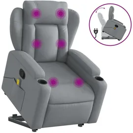 vidaXL Massagesessel mit Aufstehhilfe Stoff 94,5 x 100 x 94,5 cm Grau